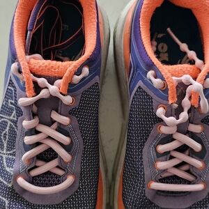 Hoka Purple and Orange Athletic Shoes